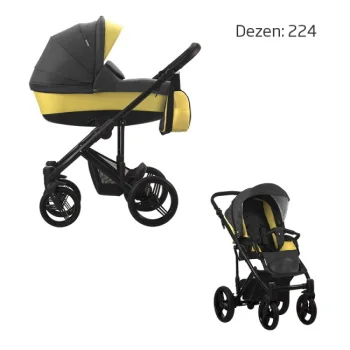 Bebetto kolica za bebe set 2u1 Magnum crni ram 224 Bebetto kolica za bebe set 2u1 Magnum crni ram 224