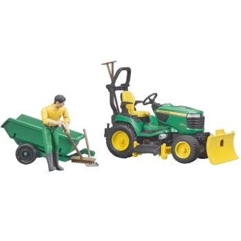 Bruder John Deer traktor sa prikolicom i prednjim čistačem 621049-2 Bruder John Deer traktor sa prikolicom i prednjim čistačem 621049-2