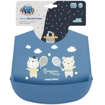 Canpol silikonska portikla sa dzepom Bonjour Paris navy blue-1 Canpol silikonska portikla sa dzepom Bonjour Paris navy blue-1