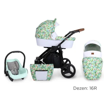 Kunert kolica za bebe 2u1 set Rotax crni ram 16R Kunert kolica za bebe 2u1 set Rotax crni ram 16R