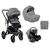 Kikka Boo kolica Irene premium 3u1 set sa I-SIZE autosedištem i tvrdom korpom Light Grey