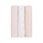 Kikka Boo pelene od muslina 100x100 Confetti Pink set 3/1