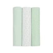 Kikka Boo pelene od muslina 100x100 Leaves Mint set 3/1