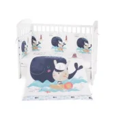 Kikka Boo posteljina sa ogradicom 60/120 6/1 Happy Sailor