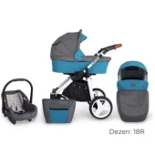 Kunert kolica za bebe 2u1 set Rotax beli ram 18R